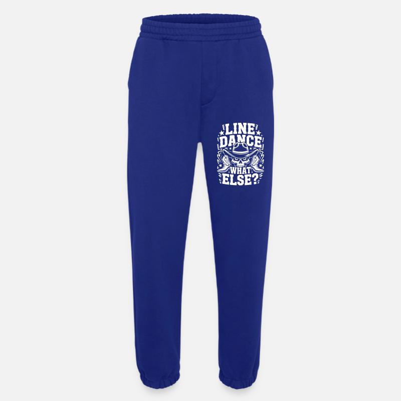 Line Dance Skull Cowboy Logo - Heavyweight Jogging Pants - made by SPREAD - Iconic Blue