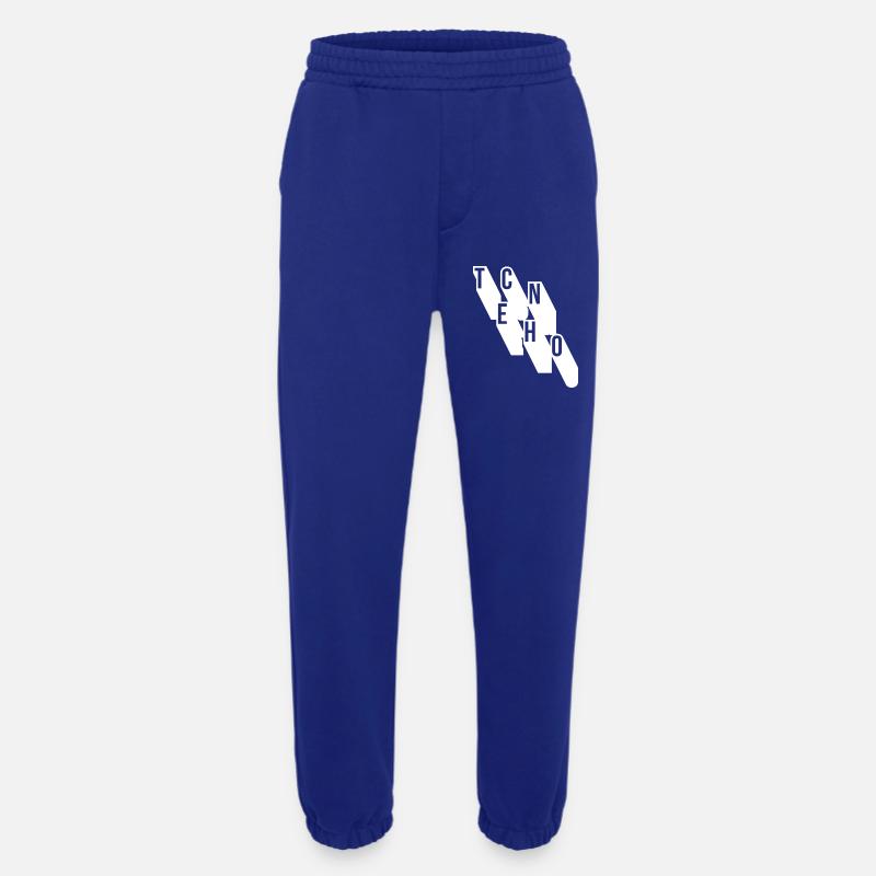 Techno-Musik geometrisches Logodesign - Heavyweight Jogginghose - made by SPREAD - Iconic Blue