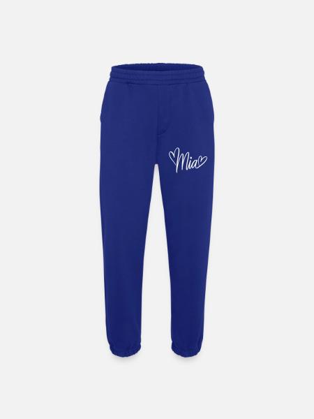 Mia Namendesign mit Herzen - Heavyweight Jogginghose - made by SPREAD - Iconic Blue