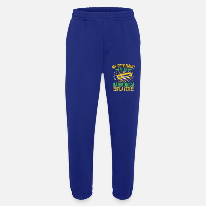 Funny Harmonica Player Retirement Plan Player - Heavyweight Jogging Pants - made by SPREAD  - Iconic Blue