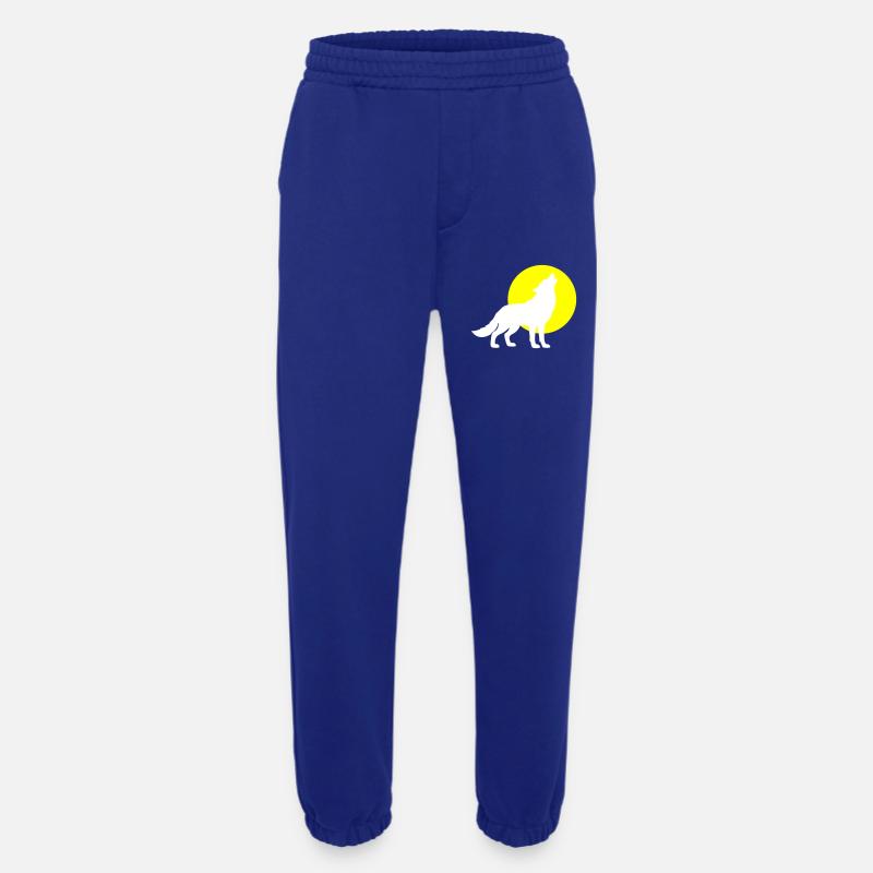 Wolf Silhouette - Heavyweight Jogginghose - made by SPREAD  - Iconic Blue
