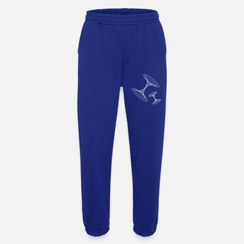 Wireframe Vortex Geometry - Heavyweight Jogging Pants - made by SPREAD  - Iconic Blue