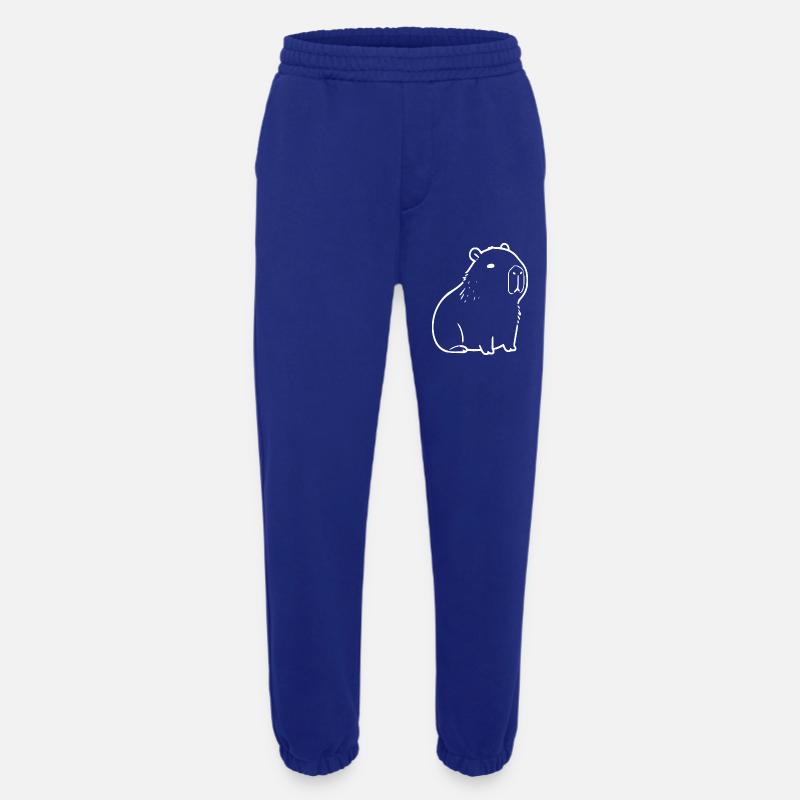 Capybara capybara blanc - Pantalon de jogging bio épais fabriqué en UE - Iconic Blue