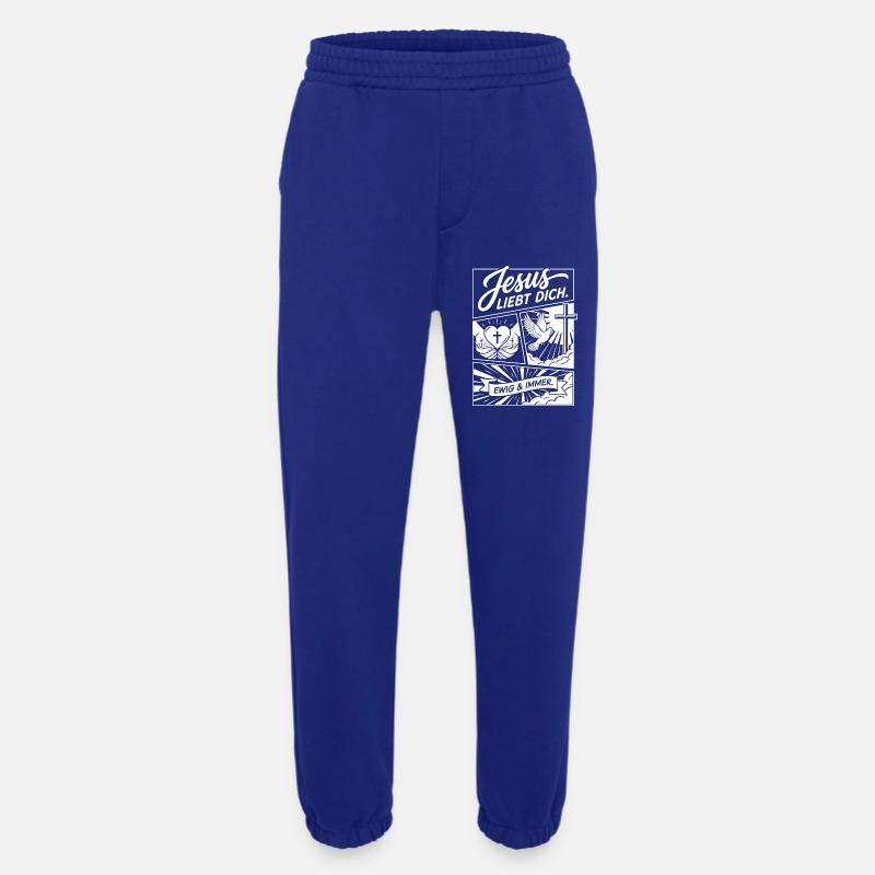 Jesus liebt dich Collage - Heavyweight Jogginghose - made by SPREAD  - Iconic Blue