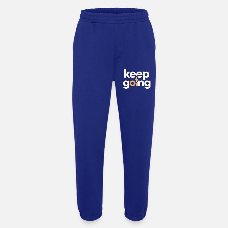 Keep Going - Motivation & Energy Blitz - Heavyweight Jogging Pants - made by SPREAD  - Iconic Blue