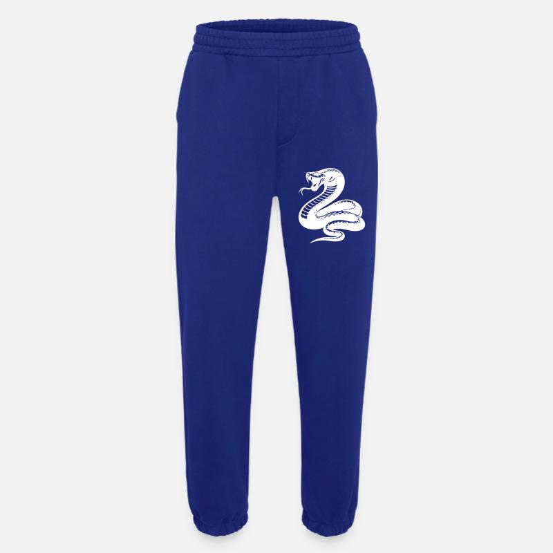 Snake Python Silhouette - Heavyweight Jogging Pants - made by SPREAD  - Iconic Blue