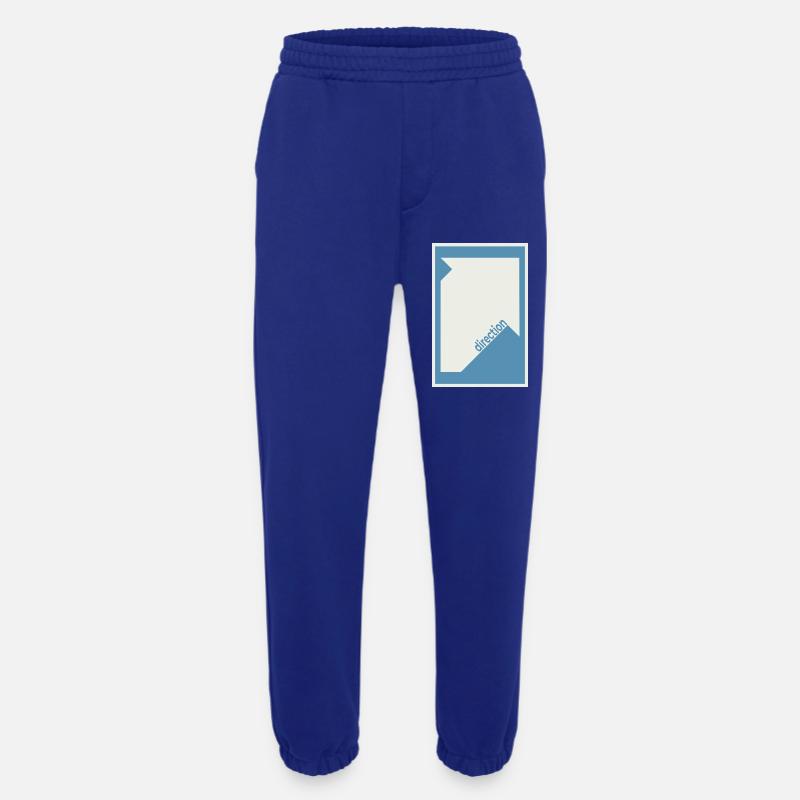 Direction Poster Blue – Modern Minimal - Heavyweight Jogging Pants - made by SPREAD  - Iconic Blue