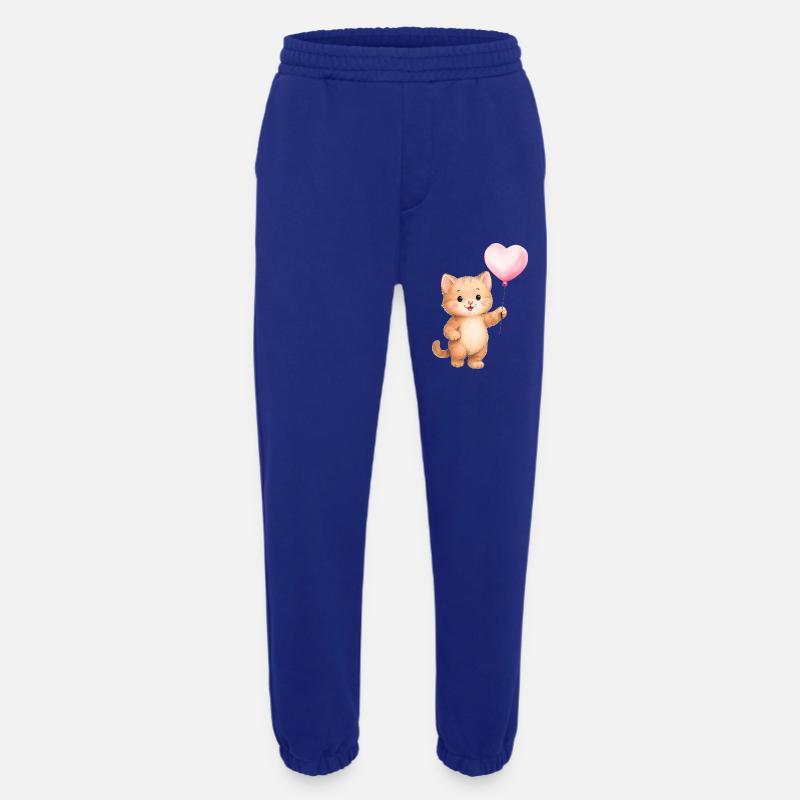 Herzballon Katze - Heavyweight Jogginghose - made by SPREAD  - Iconic Blue