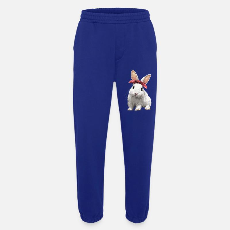 Bunny Rabbit Bow - Heavyweight Jogging Pants - made by SPREAD  - Iconic Blue
