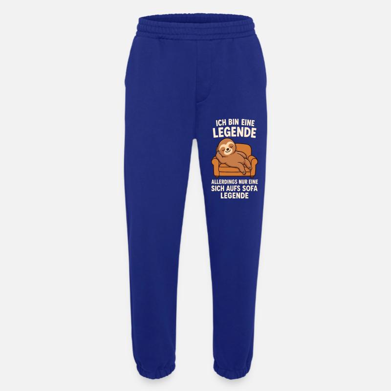 Sloth Sofa Legend Funny Saying - Heavyweight Jogging Pants - made by SPREAD  - Iconic Blue