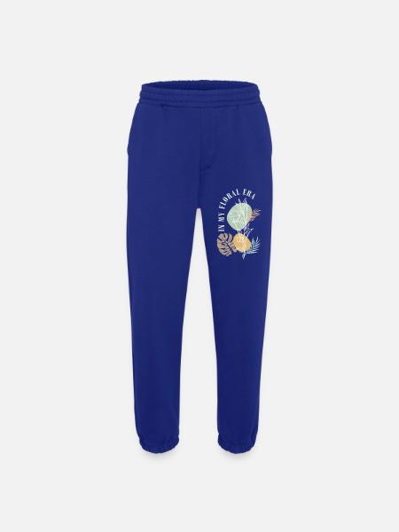 Floral Era: Line Flowers - Heavyweight Jogging Pants - made by SPREAD - Iconic Blue