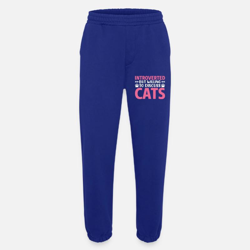 Introverted discuss with cat - Heavyweight Jogginghose - made by SPREAD  - Iconic Blue