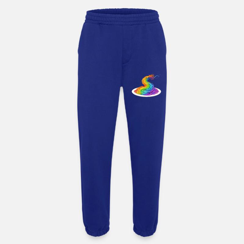 Rainbow Spaghetti Illustration - Heavyweight Jogging Pants - made by SPREAD  - Iconic Blue