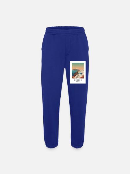 Santorini Sunset Coastal View - Heavyweight Jogging Pants - made by SPREAD  - Iconic Blue