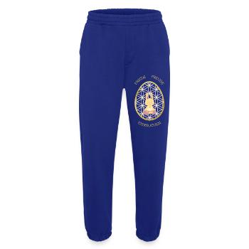 Friede Freude Eiersuchen - Yoga Osterhase - Heavyweight Jogginghose - made by SPREAD  - Iconic Blue - Vorne