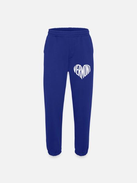 Vermont, USA Heart Typography - Heavyweight Jogging Pants - made by SPREAD  - Iconic Blue