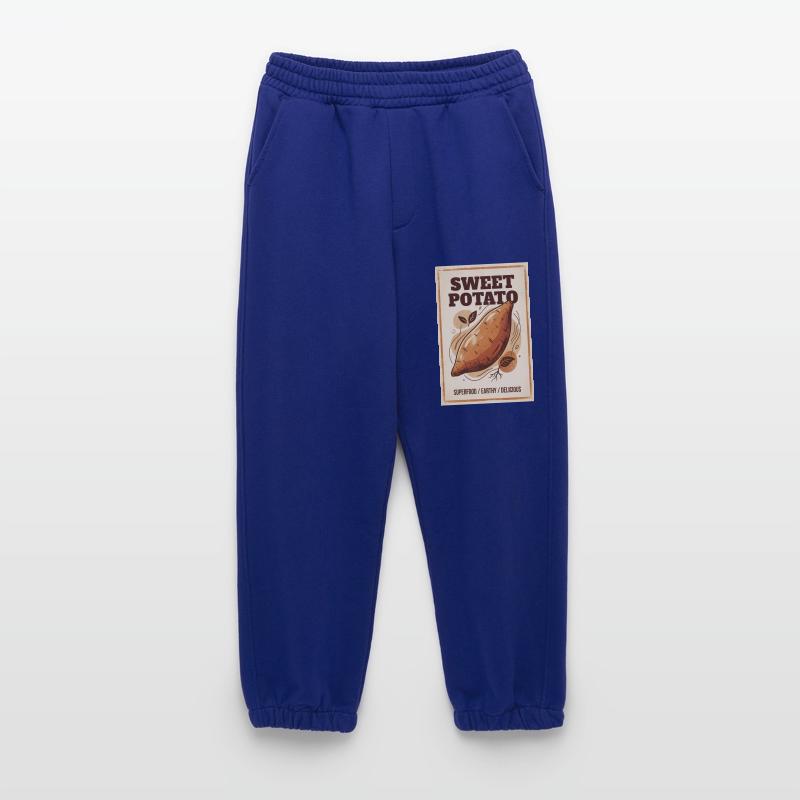 Impression de Superaliment de Patate Douce Pantalon de jogging bio épais fabriqué en UE