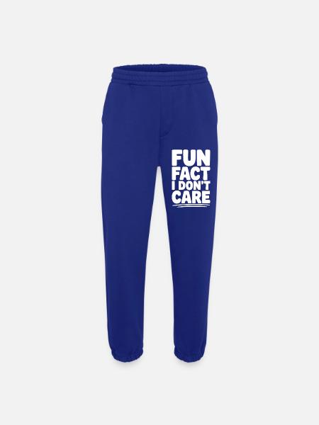 Fun Fact I Don't Care - Heavyweight Jogging Pants - made by SPREAD - Iconic Blue