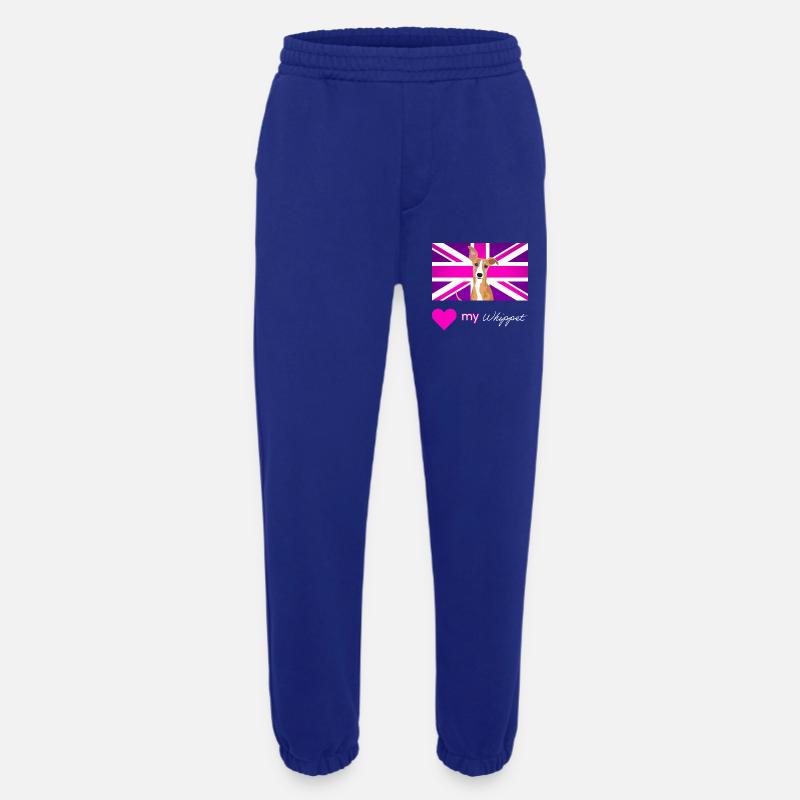 PURPLEWHIPPET (White text, Vibrant) - Heavyweight Jogging Pants - made by SPREAD  - Iconic Blue