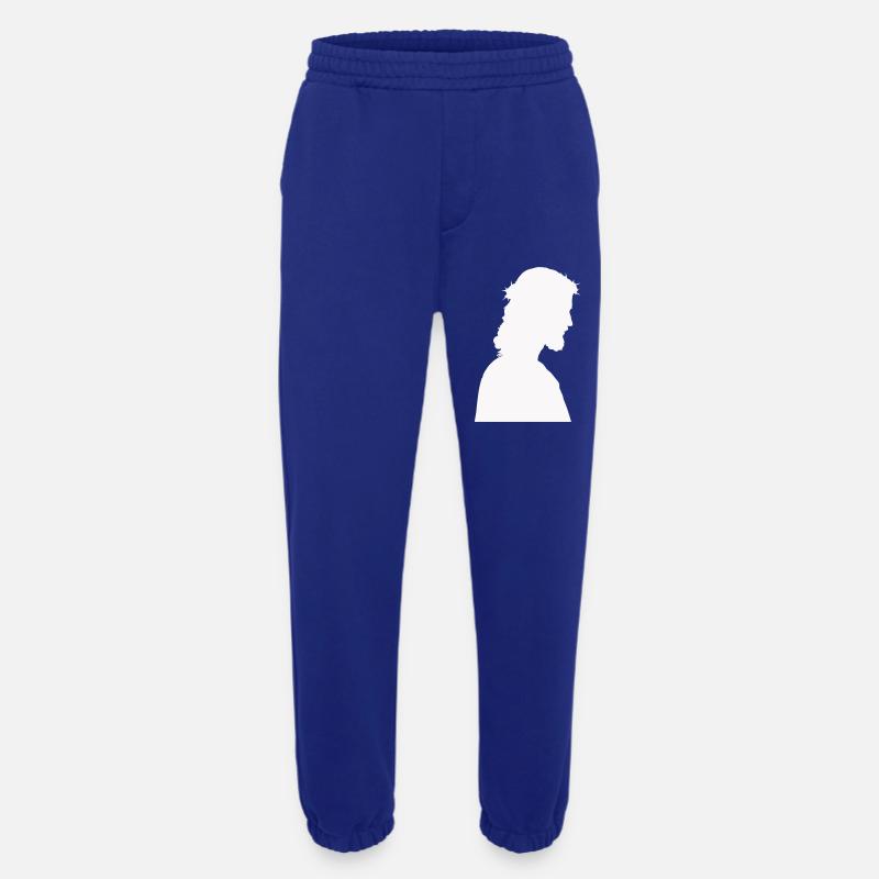 Jesus Christ Silhouette - Heavyweight Jogging Pants - made by SPREAD  - Iconic Blue