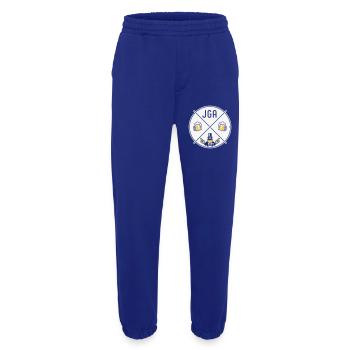 JGA Bräutigam Handzeichen Bier Kreis Symbol NEG 3C - Heavyweight Jogginghose - made by SPREAD  - Iconic Blue - Vorne