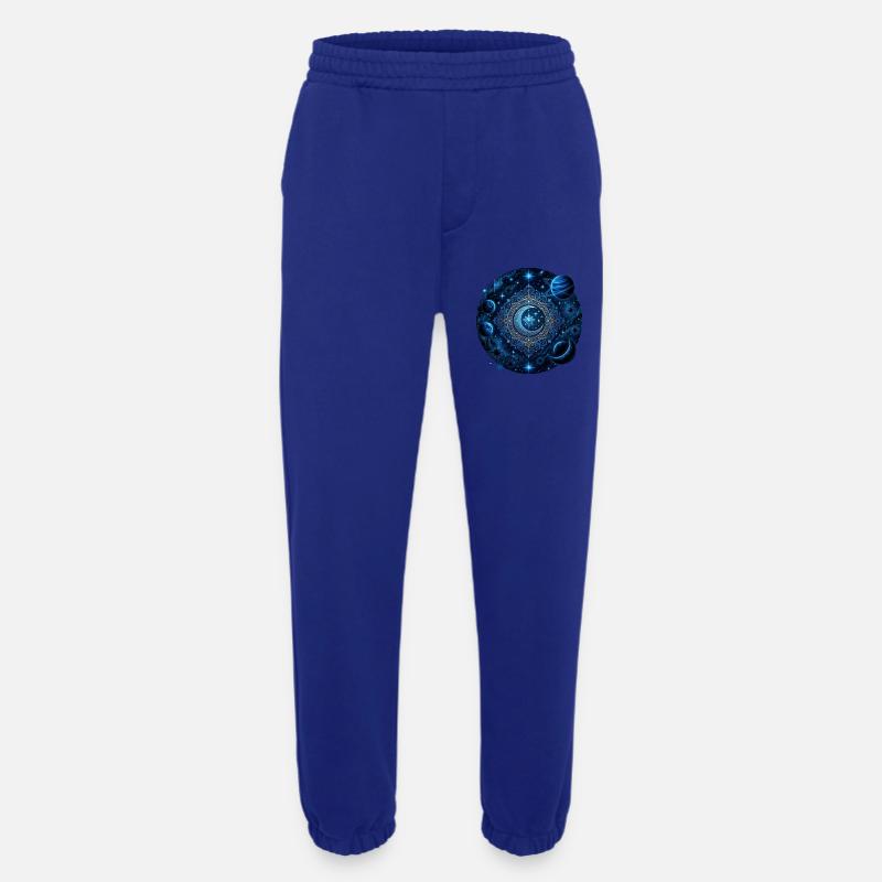 Planètes spatiales Galaxies Étoiles Lunes - Pantalon de jogging bio épais fabriqué en UE - Iconic Blue