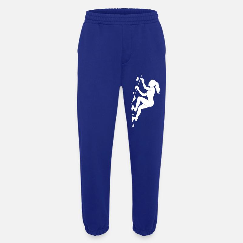 Boulder Silhouette – Aesthetics & Chalk Focus - Heavyweight Jogging Pants - made by SPREAD  - Iconic Blue