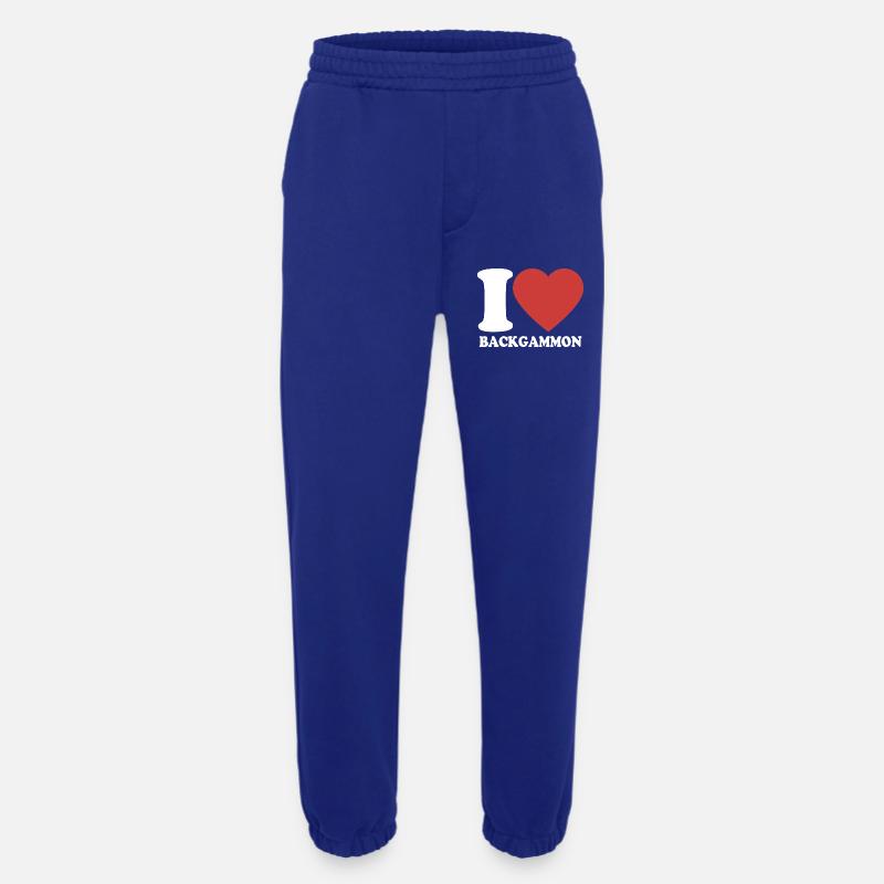 I love Backgammon | Brettspiel | Geschenk - Heavyweight Jogginghose - made by SPREAD  - Iconic Blue