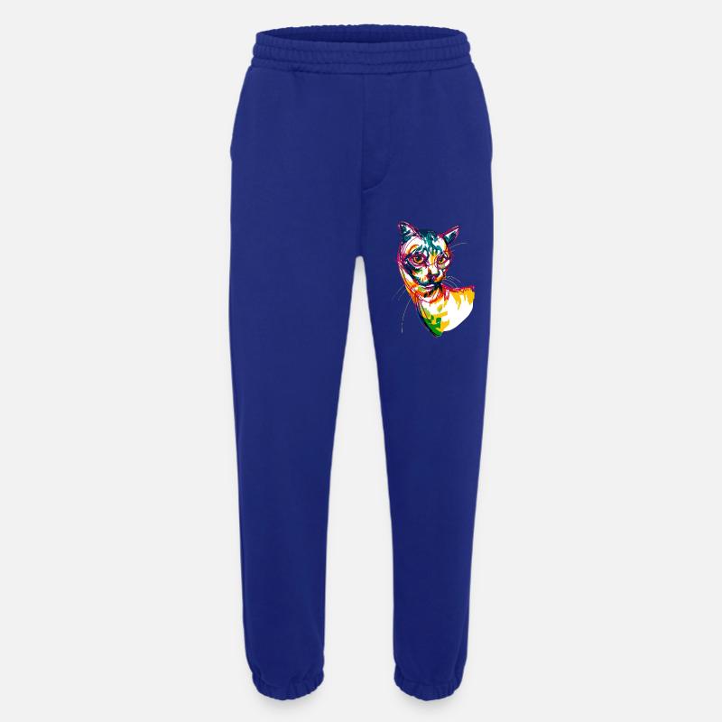 Neon Cat - Heavyweight Jogging Pants - made by SPREAD - Iconic Blue