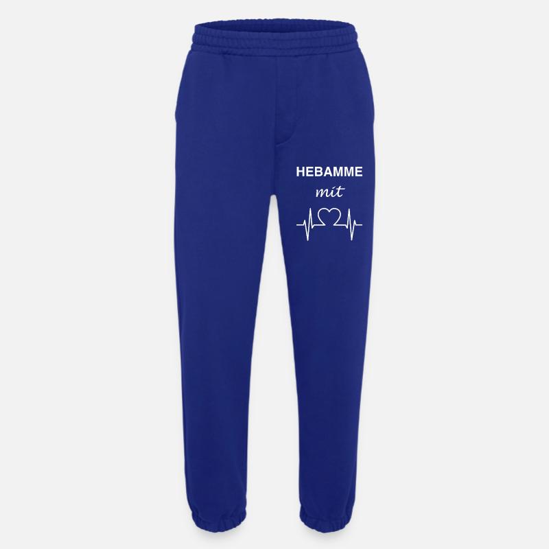 Hebamme mit Herz - Heavyweight Jogginghose - made by SPREAD  - Iconic Blue