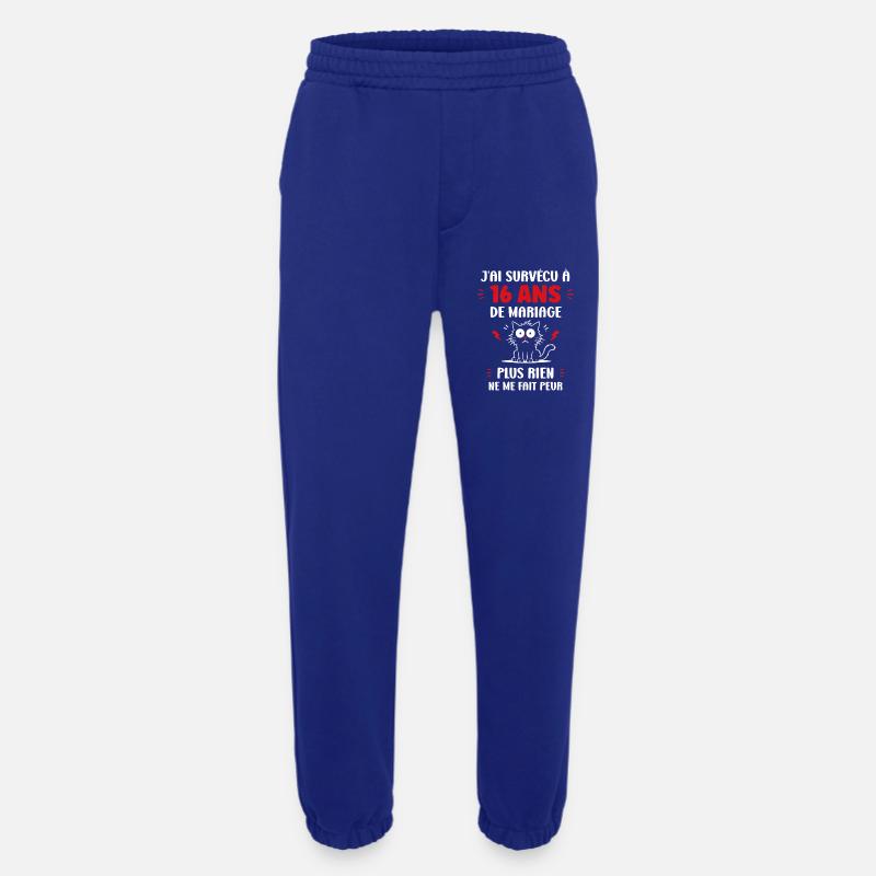 16 ans de mariage - Pantalon de jogging bio épais fabriqué en UE - Iconic Blue