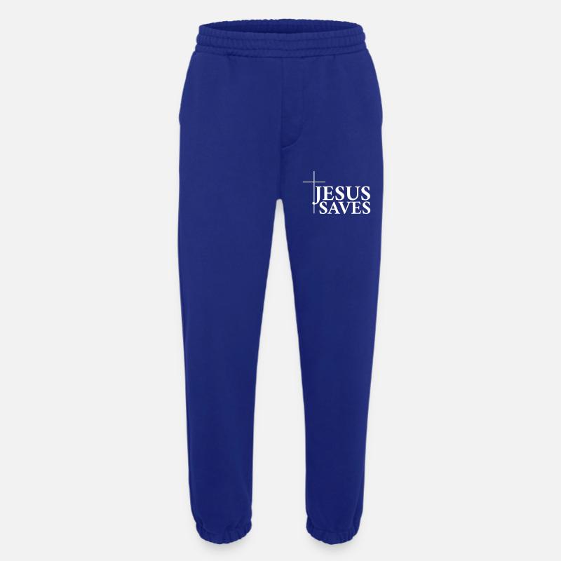 Jesus Rettet - Heavyweight Jogginghose - made by SPREAD - Iconic Blue
