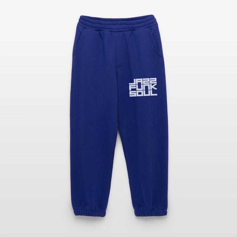 Monochrome Grid Geometric Pattern Heavyweight Jogging Pants - made by SPREAD 