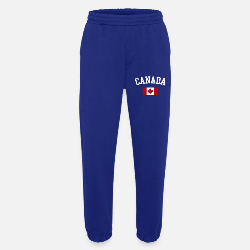 Kanada-Bogen mit Ahornflagge - Heavyweight Jogginghose - made by SPREAD  - Iconic Blue