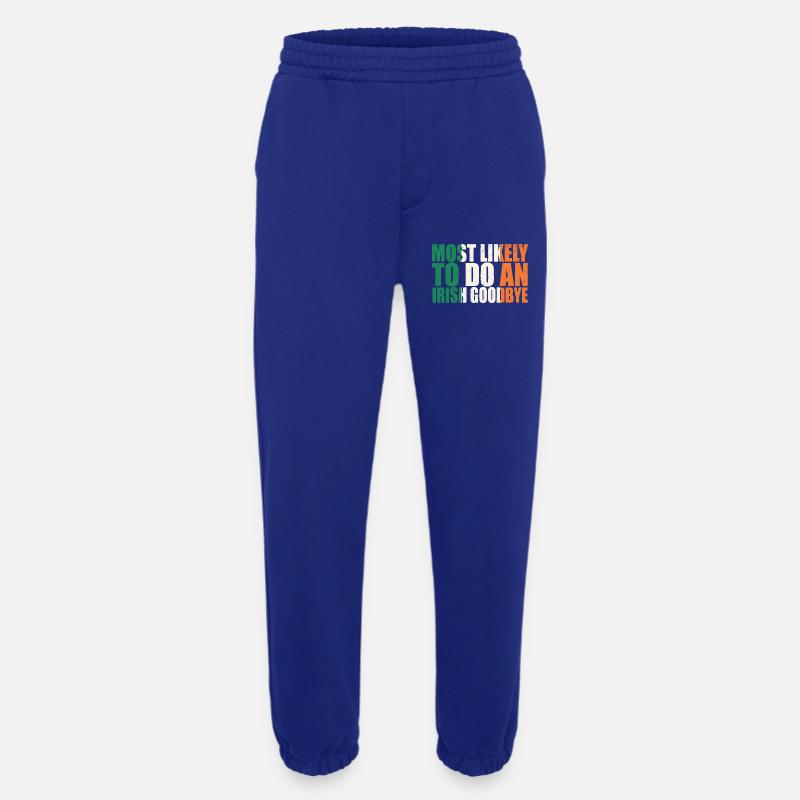 Irish Goodbye Humor Tee - Heavyweight Jogging Pants - made by SPREAD  - Iconic Blue