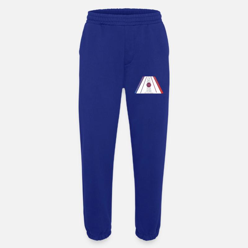 Hackbrett blau rot - Heavyweight Jogginghose - made by SPREAD  - Iconic Blue