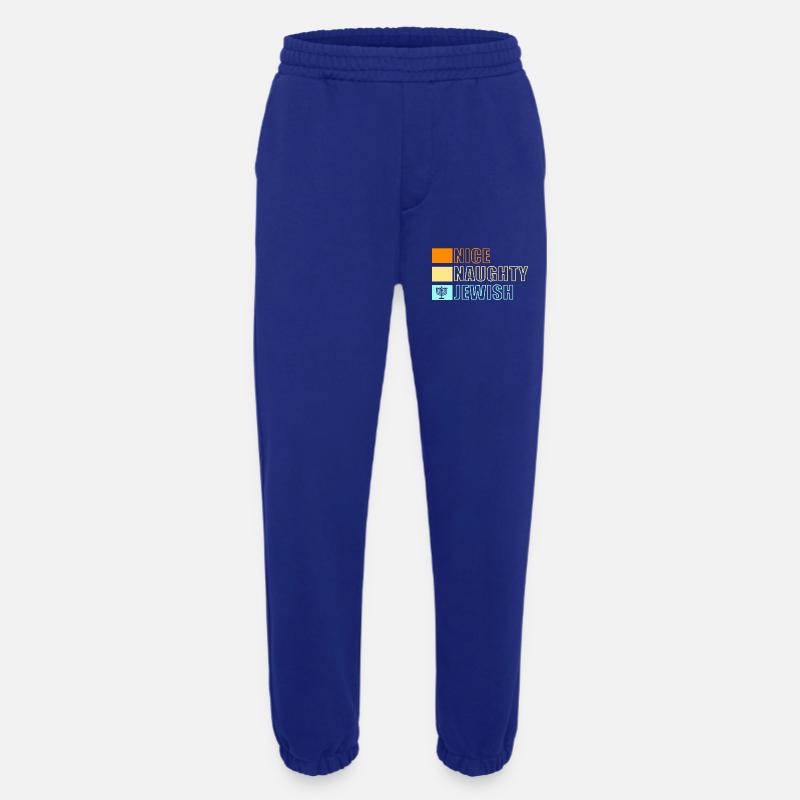 Hanoukka Hanoukka Hanoucca - Pantalon de jogging bio épais fabriqué en UE - Iconic Blue