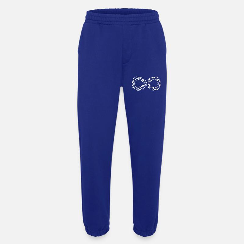 Leopard Infinity Loop - Heavyweight Jogging Pants - made by SPREAD  - Iconic Blue