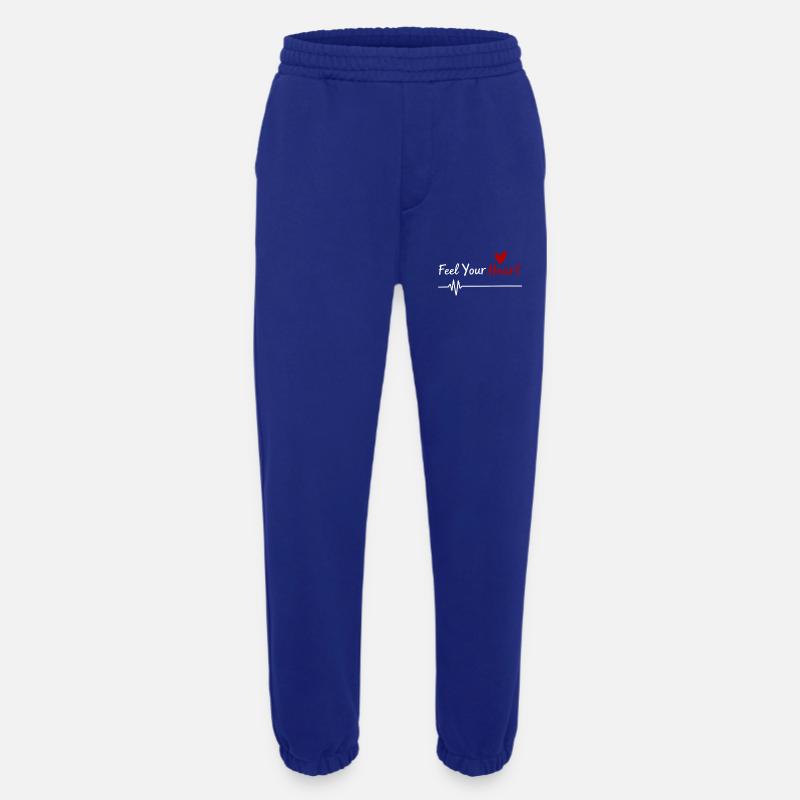 Feel Your Heart Statement Spruch - Heavyweight Jogginghose - made by SPREAD  - Iconic Blue