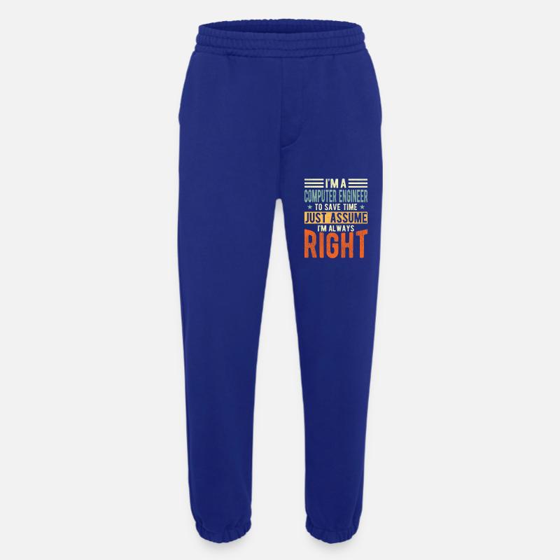 Computer Technician - Heavyweight Jogging Pants - made by SPREAD  - Iconic Blue
