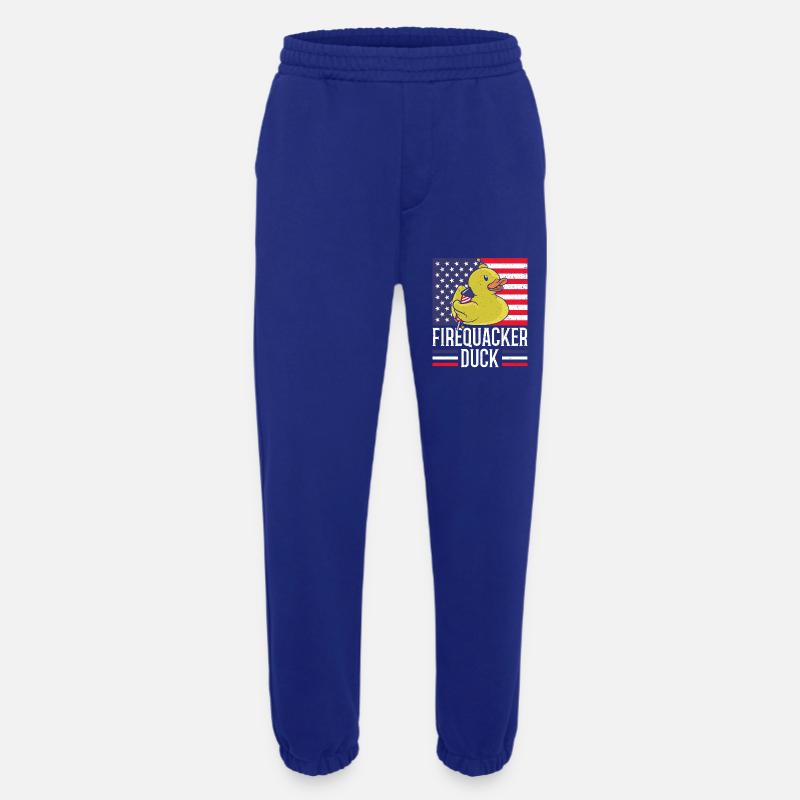 Firequacker Duck 4. Juli Firecracker - Heavyweight Jogginghose - made by SPREAD  - Iconic Blue