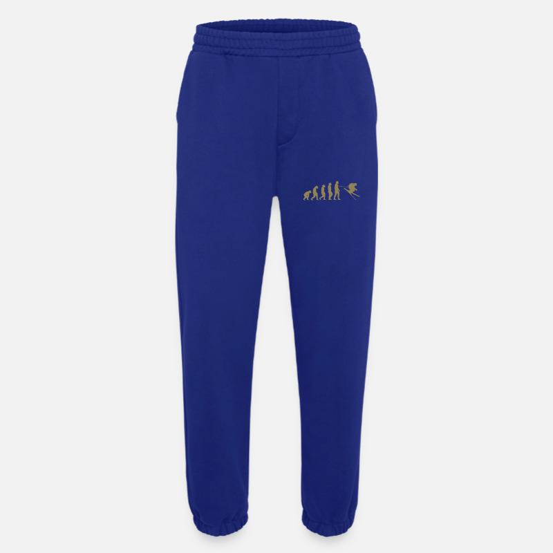 Ski Evolution Tshirt - Heavyweight Jogging Pants - made by SPREAD  - Iconic Blue