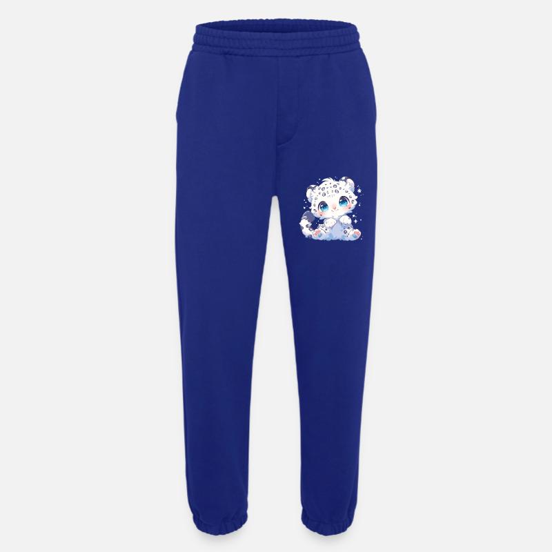 Snow Leopard Schneeleoparden Schneeleopard - Heavyweight Jogging Pants - made by SPREAD  - Iconic Blue