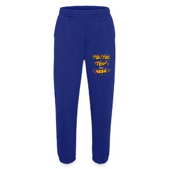 Hip-Hop Head seit 1984 - 41 Jahre frische Beats - Heavyweight Jogginghose - made by SPREAD  - Iconic Blue - Vorne