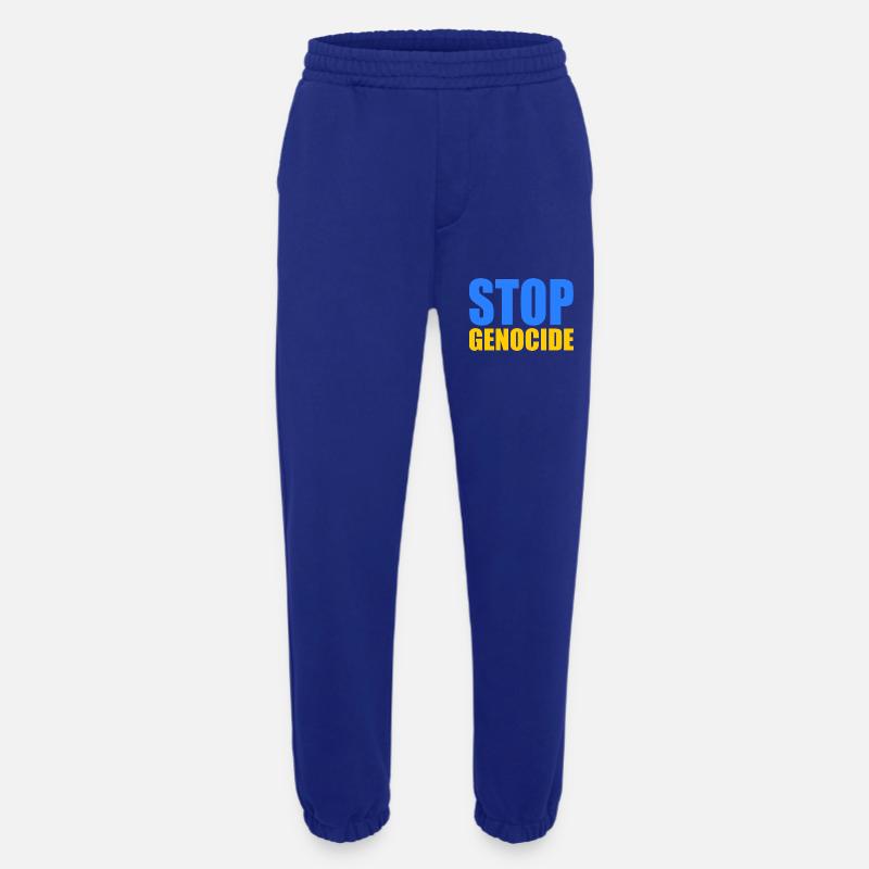 Stop genocide - Heavyweight Jogginghose - made by SPREAD  - Iconic Blue