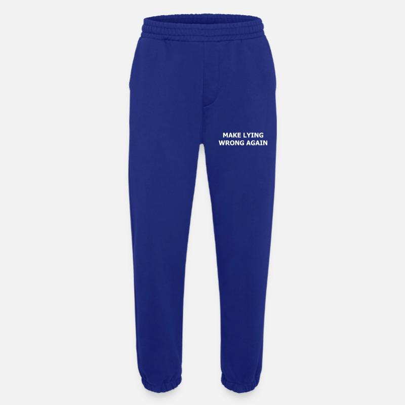 make_lying_wrong_again_whi - Heavyweight Jogginghose - made by SPREAD  - Iconic Blue