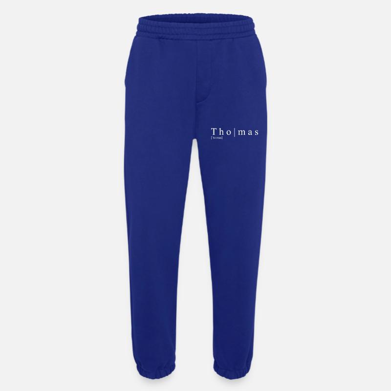 Thomas Definition Typography - Heavyweight Jogging Pants - made by SPREAD  - Iconic Blue
