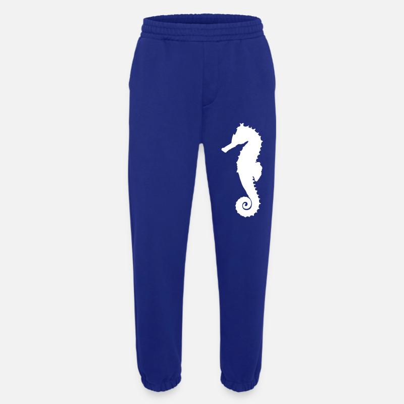 Seepferdchen weiss - Heavyweight Jogginghose - made by SPREAD  - Iconic Blue
