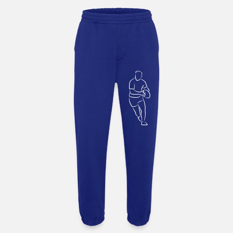 Rugby Drawing - Heavyweight Jogging Pants - made by SPREAD  - Iconic Blue