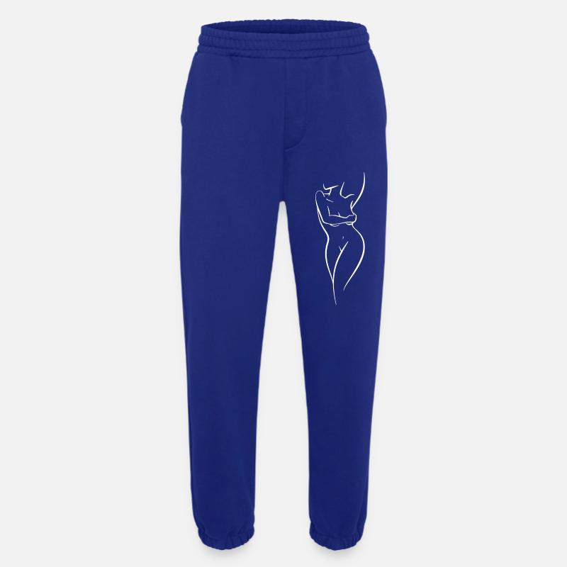 Frau mit einer Linie - Heavyweight Jogginghose - made by SPREAD - Iconic Blue